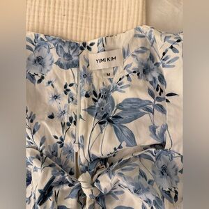 Yumi Kim Blue and White Floral Top